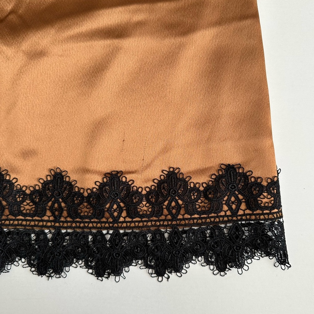 ABS Gold Camisole Black Lace Halter Neck Size Small - Picture 3 of 5